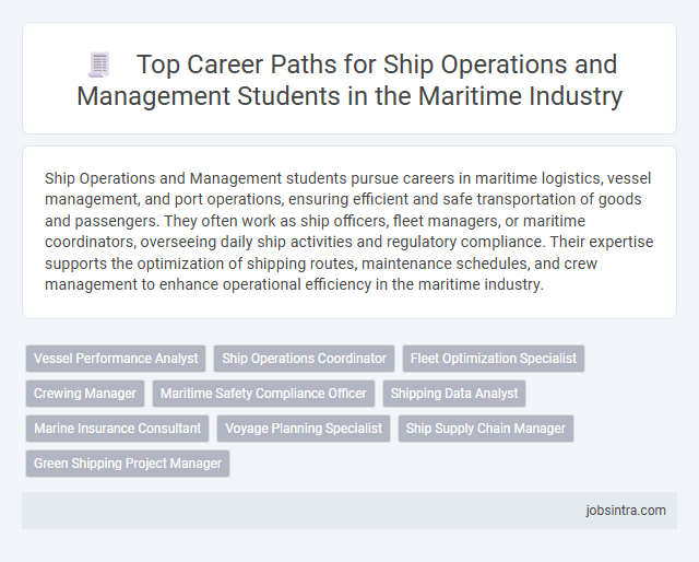 Top Career Paths for Ship Operations and Management Students in the Maritime Industry