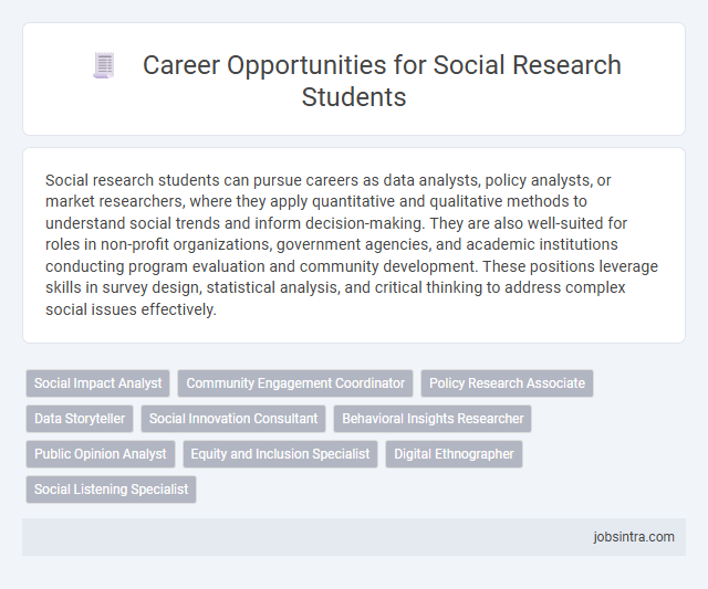 Career Opportunities for Social Research Students