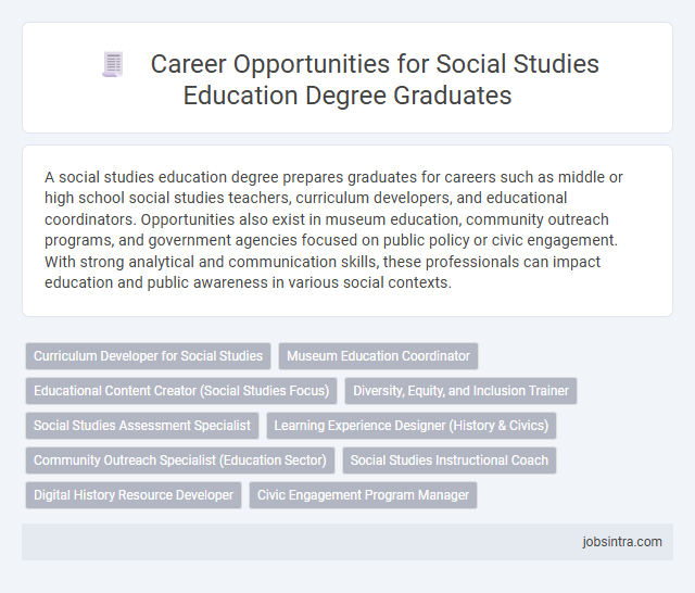 Career Opportunities for Social Studies Education Degree Graduates