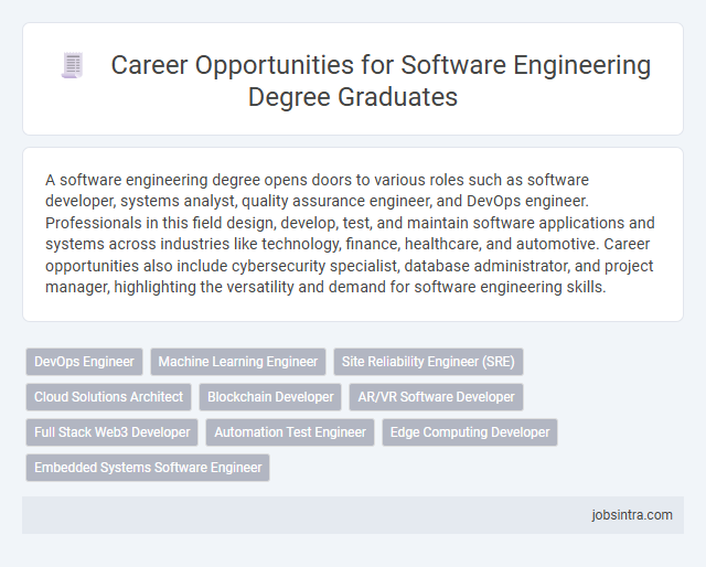 Career Opportunities for Software Engineering Degree Graduates