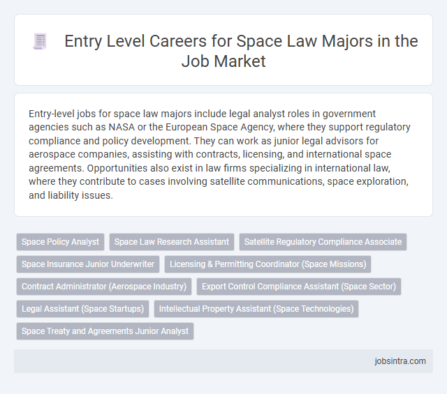 Entry Level Careers for Space Law Majors in the Job Market