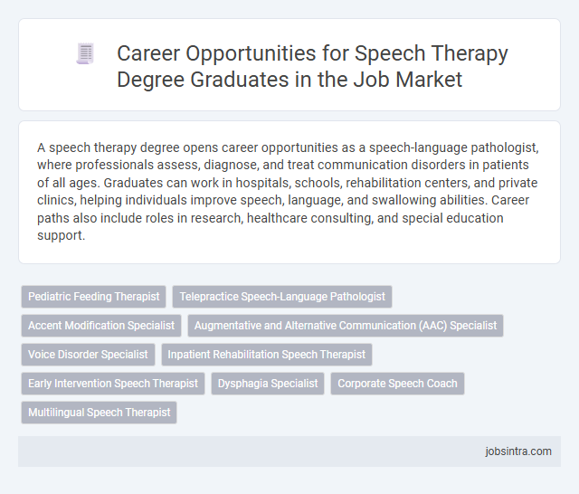 Career Opportunities for Speech Therapy Degree Graduates in the Job Market