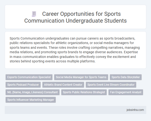 Career Opportunities for Sports Communication Undergraduate Students