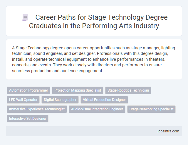 Career Paths for Stage Technology Degree Graduates in the Performing Arts Industry