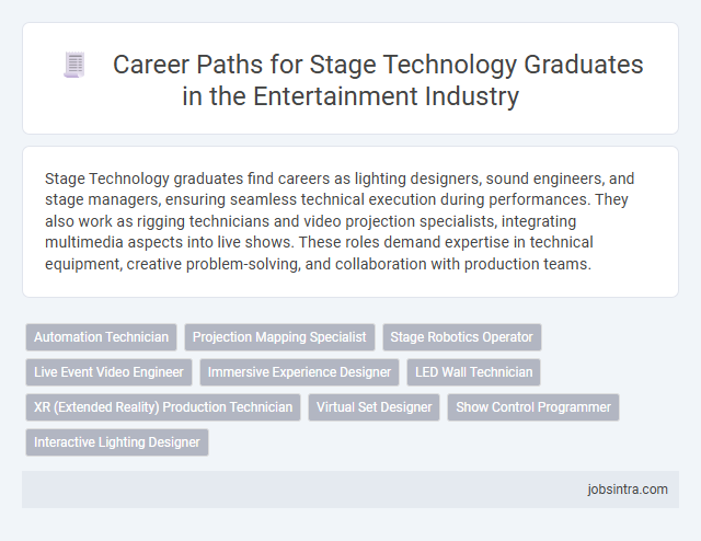 Career Paths for Stage Technology Graduates in the Entertainment Industry