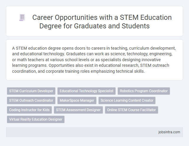Career Opportunities with a STEM Education Degree for Graduates and Students
