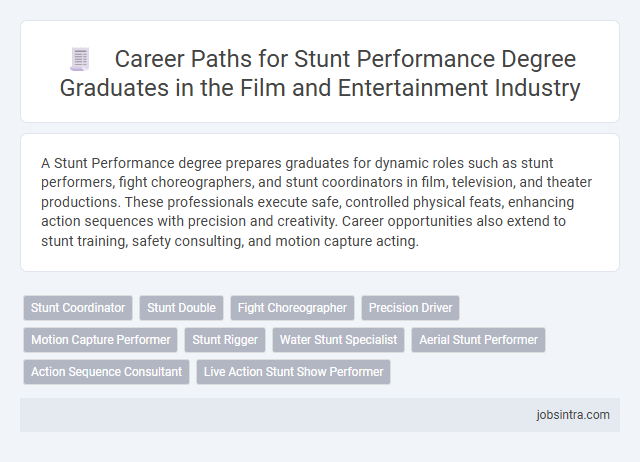 Career Paths for Stunt Performance Degree Graduates in the Film and Entertainment Industry