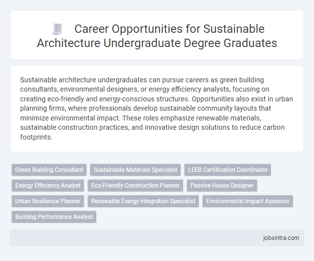 Career Opportunities for Sustainable Architecture Undergraduate Degree Graduates