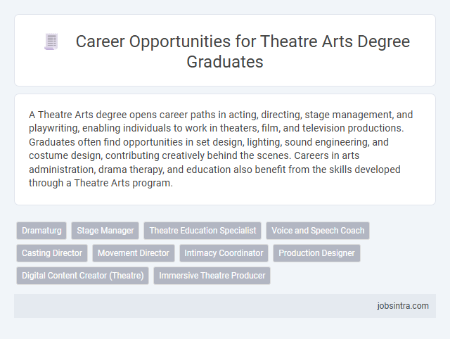 Career Opportunities for Theatre Arts Degree Graduates