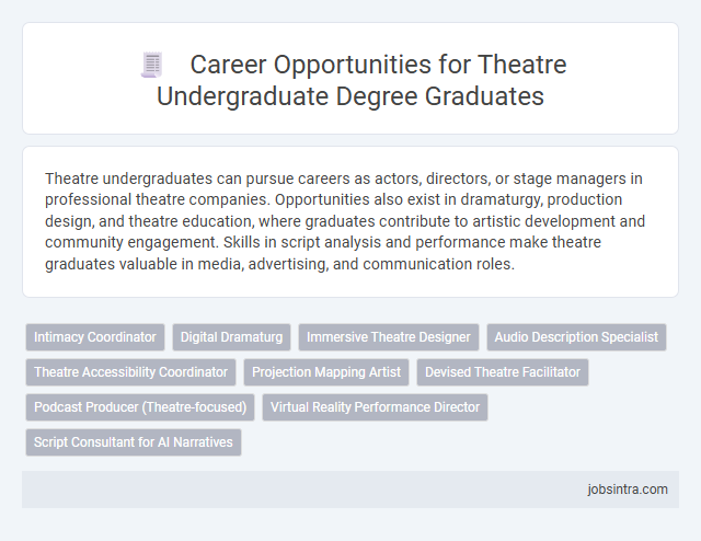 Career Opportunities for Theatre Undergraduate Degree Graduates