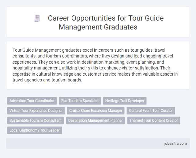 Career Opportunities for Tour Guide Management Graduates