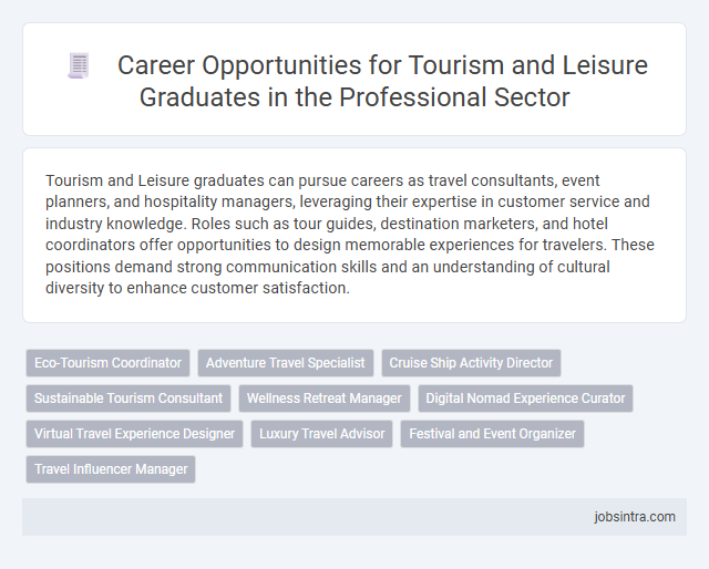 Career Opportunities for Tourism and Leisure Graduates in the Professional Sector