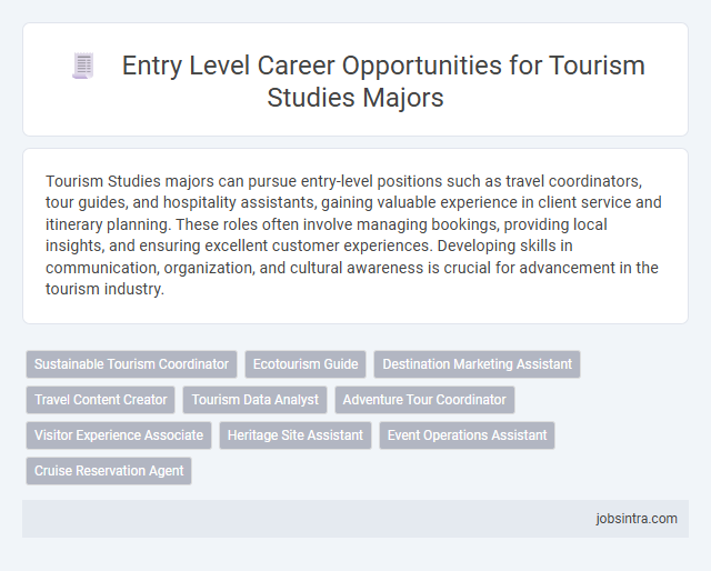 Entry Level Career Opportunities for Tourism Studies Majors