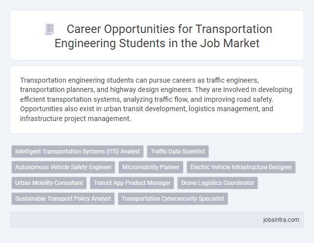 Career Opportunities for Transportation Engineering Students in the Job Market