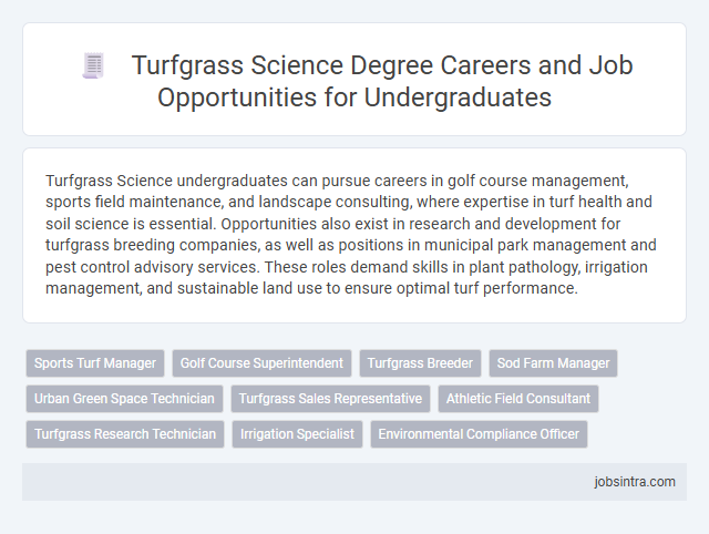 Turfgrass Science Degree Careers and Job Opportunities for Undergraduates