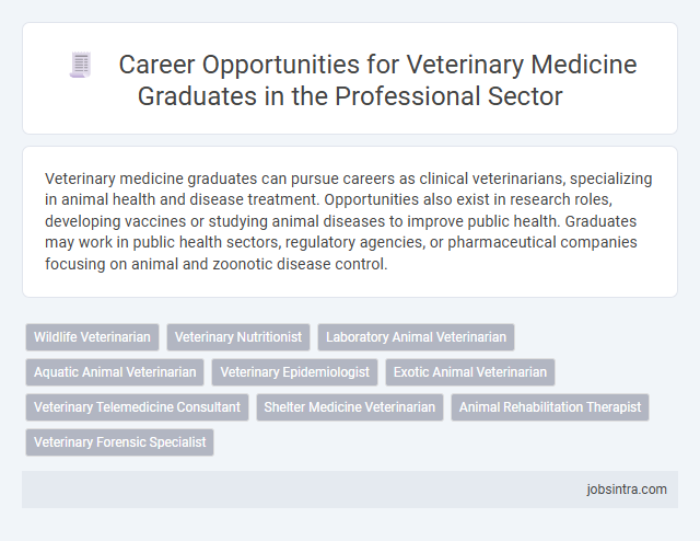 Career Opportunities for Veterinary Medicine Graduates in the Professional Sector