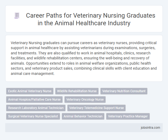 Career Paths for Veterinary Nursing Graduates in the Animal Healthcare Industry