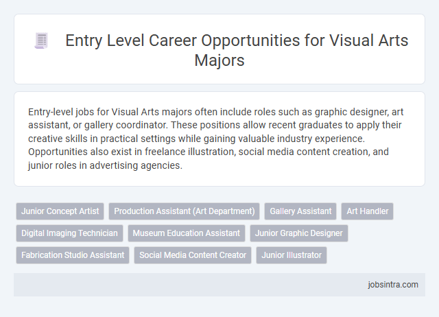 Entry Level Career Opportunities for Visual Arts Majors