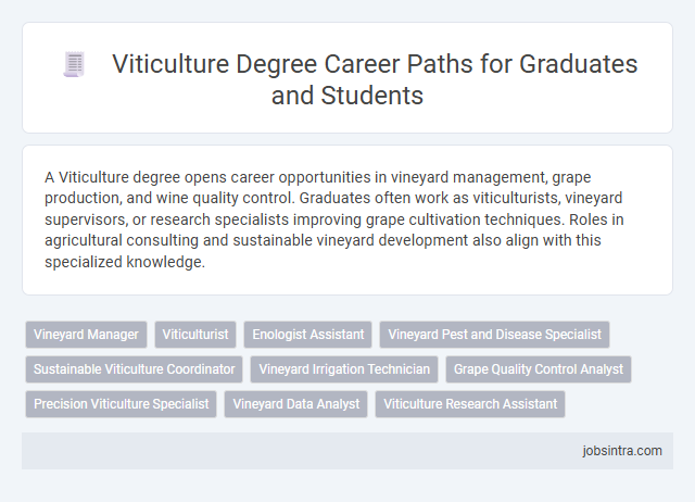 Viticulture Degree Career Paths for Graduates and Students