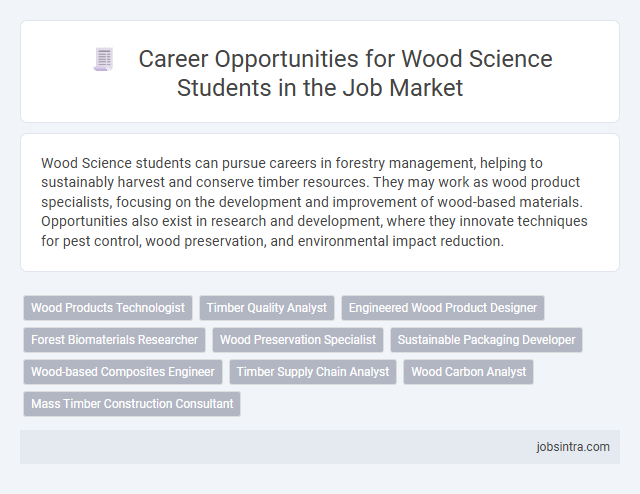 Career Opportunities for Wood Science Students in the Job Market