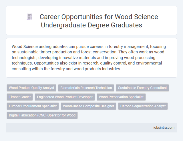 Career Opportunities for Wood Science Undergraduate Degree Graduates