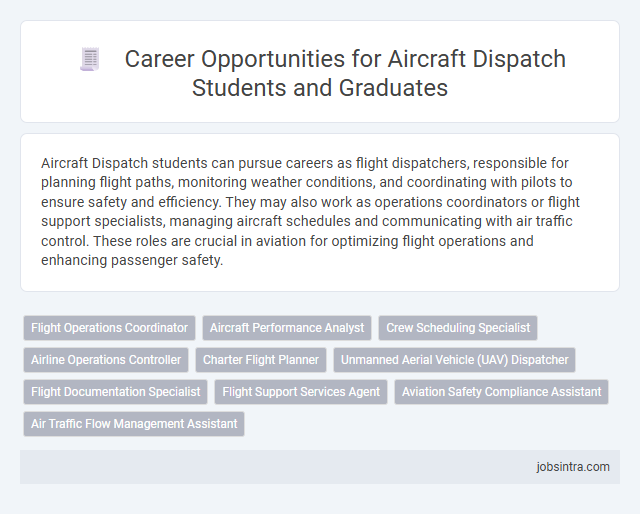 Career Opportunities for Aircraft Dispatch Students and Graduates