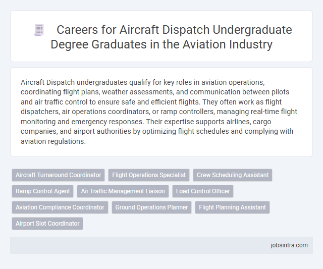 Careers for Aircraft Dispatch Undergraduate Degree Graduates in the Aviation Industry
