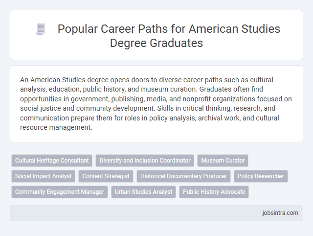 Popular Career Paths for American Studies Degree Graduates