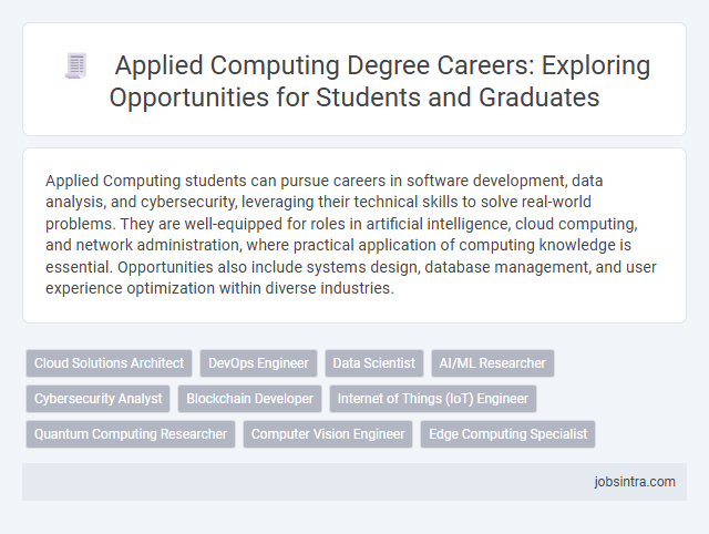 Applied Computing Degree Careers: Exploring Opportunities for Students and Graduates