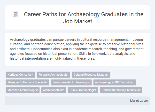 Career Paths for Archaeology Graduates in the Job Market