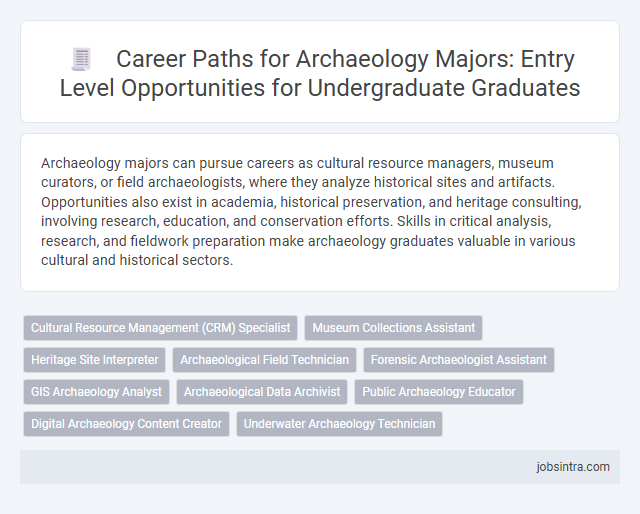 Career Paths for Archaeology Majors: Entry Level Opportunities for Undergraduate Graduates