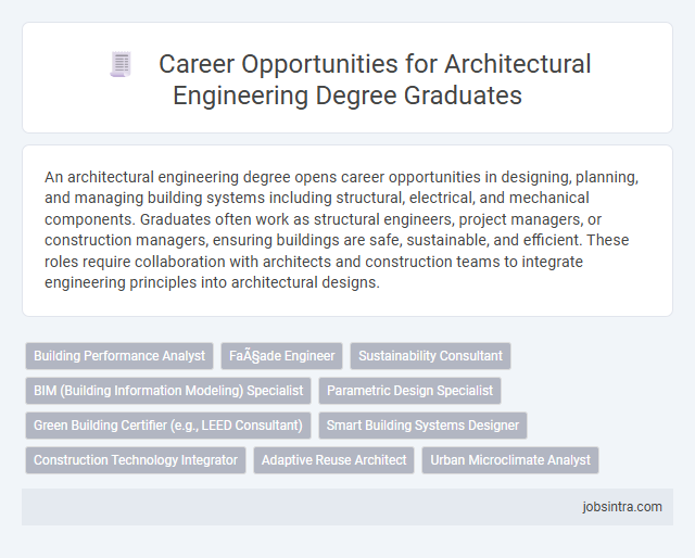 Career Opportunities for Architectural Engineering Degree Graduates