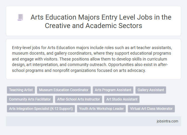 Arts Education Majors Entry Level Jobs in the Creative and Academic Sectors