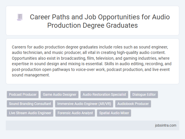 Career Paths and Job Opportunities for Audio Production Degree Graduates