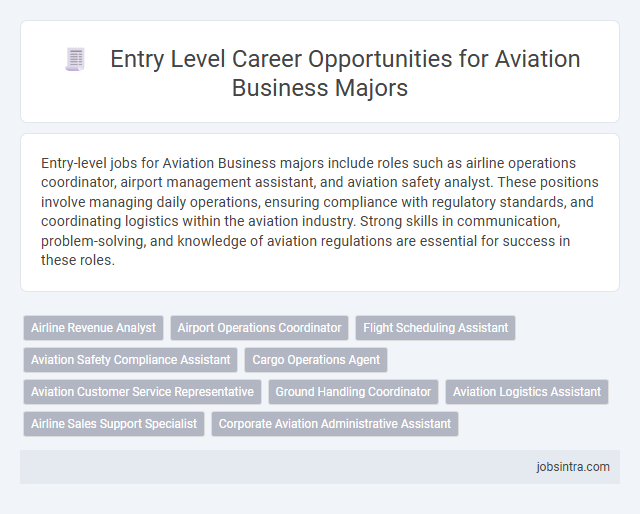 Entry Level Career Opportunities for Aviation Business Majors