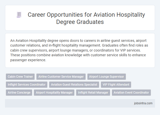 Career Opportunities for Aviation Hospitality Degree Graduates