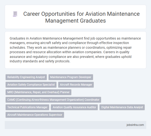 Career Opportunities for Aviation Maintenance Management Graduates