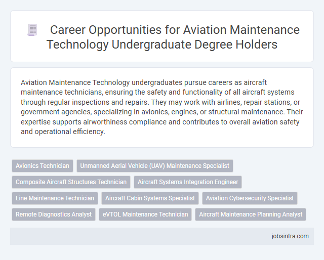 Career Opportunities for Aviation Maintenance Technology Undergraduate Degree Holders