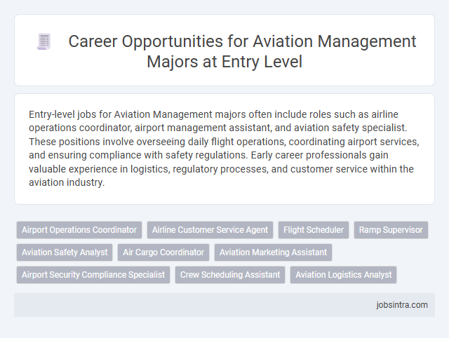 Career Opportunities for Aviation Management Majors at Entry Level