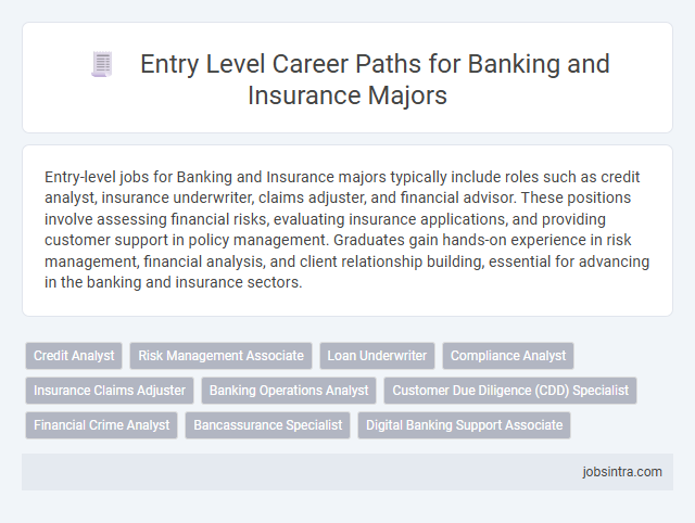 Entry Level Career Paths for Banking and Insurance Majors