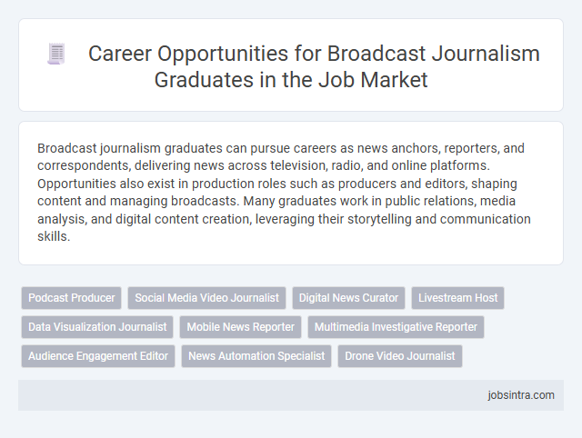 Career Opportunities for Broadcast Journalism Graduates in the Job Market