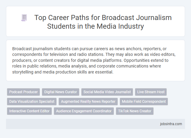 Top Career Paths for Broadcast Journalism Students in the Media Industry