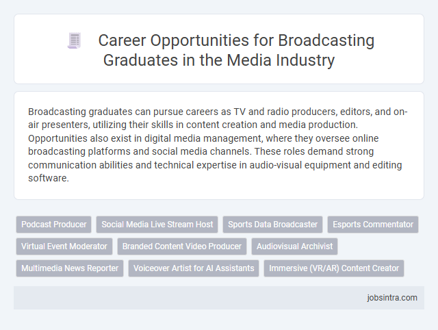 Career Opportunities for Broadcasting Graduates in the Media Industry