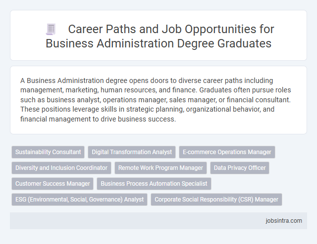 Career Paths and Job Opportunities for Business Administration Degree Graduates