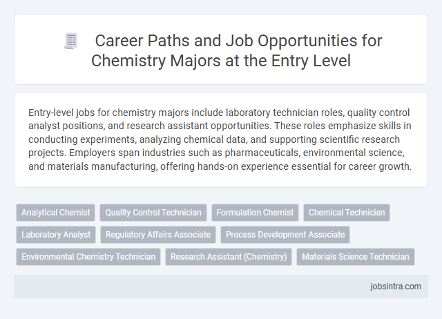 Career Paths and Job Opportunities for Chemistry Majors at the Entry Level