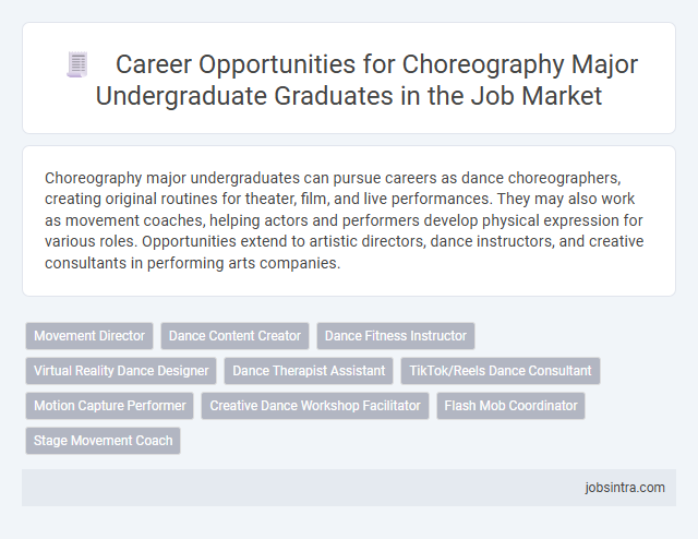 Career Opportunities for Choreography Major Undergraduate Graduates in the Job Market