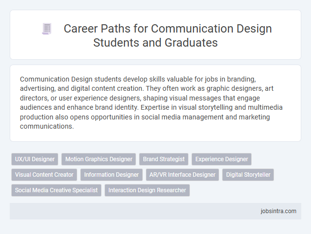Career Paths for Communication Design Students and Graduates