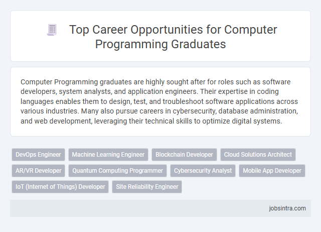 Top Career Opportunities for Computer Programming Graduates