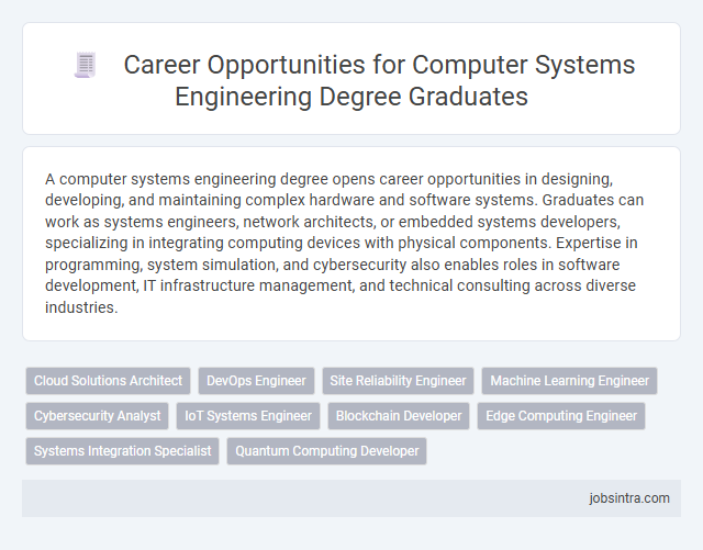 Career Opportunities for Computer Systems Engineering Degree Graduates