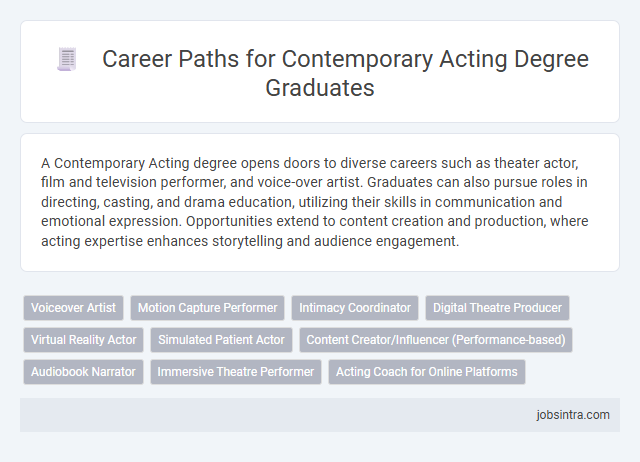 Career Paths for Contemporary Acting Degree Graduates